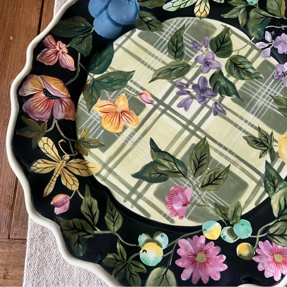 Tracy Porter Jardinere Chop Plate Round Platter New